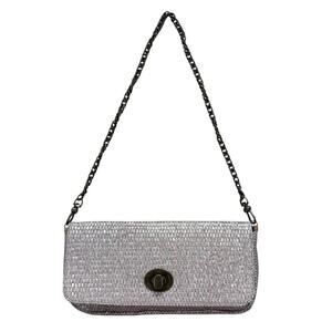 Shiraleah Natural Woven Toggle Clutch Envelope Purse Handbag Cream / Beige